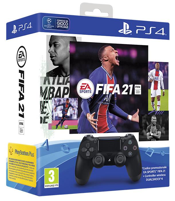 SONY Controller DualShock 4 V2 + FIFA 21 per Sony PS4